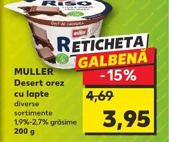 Kaufland MULLER Desert orez cu lapte Ofertă