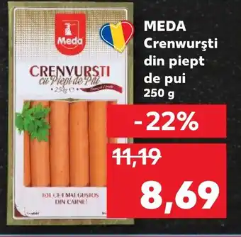 Kaufland MEDA Crenwurşti din piept de pui Ofertă