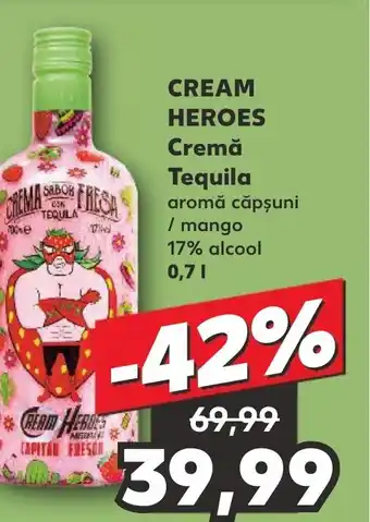 Kaufland CREAM HEROES Cremă Tequila 0.7L Ofertă