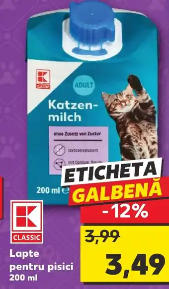 Kaufland Lapte pentru pisici Ofertă