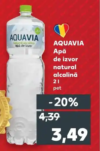 Kaufland AQUAVIA Apă de izvor natural alcalină 2L Ofertă