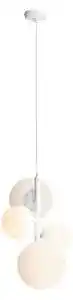 Favi Lustra din metal alb cu 4 becuri Bloom, 120 cm Ofertă