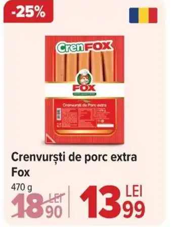 Crenvursti de porc extra Fox