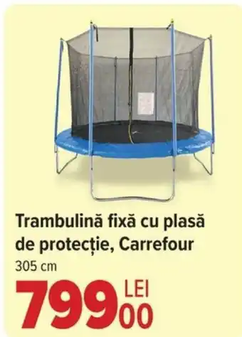 Carrefour Trambulină fixă cu plasă de protecție, Carrefour Ofertă