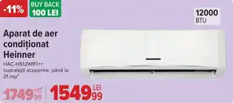 Carrefour Aparat de aer condiționat Heinner HAC-HS12WIFI++ Ofertă