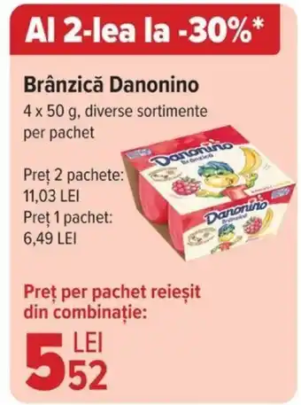Carrefour Brânzică Danonino Ofertă