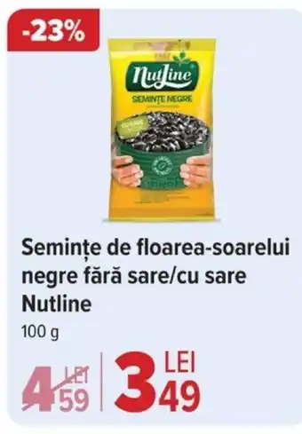 Carrefour Semințe de floarea-soarelui negre fără sare/cu sare Nutline Ofertă