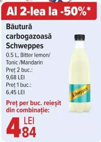 Carrefour Băutură carbogazoasă Schweppes 0.5L Ofertă
