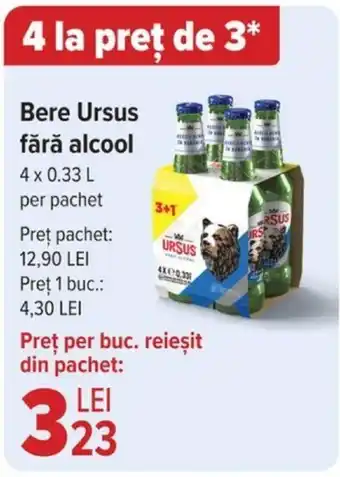 Carrefour Bere Ursus fără alcool Ofertă