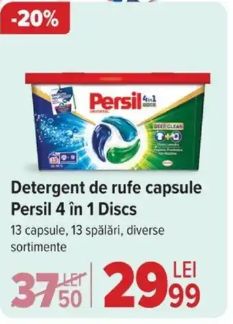 Carrefour Detergent de rufe capsule Persil 4 în 1 Discs Ofertă