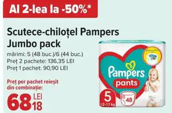 Carrefour Scutece-chiloţel Pampers Jumbo pack Ofertă