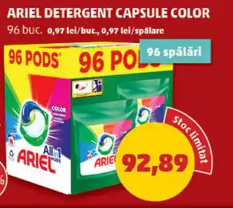 Penny ARIEL DETERGENT CAPSULE COLOR Ofertă