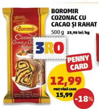 Penny BOROMIR COZONAC CU CACAO SI RAHAT Ofertă