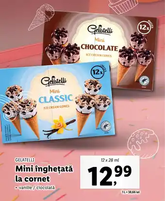 Lidl GELATELLI Mini îngheţată la cornet Ofertă