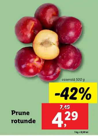 Lidl Prune rotunde Ofertă