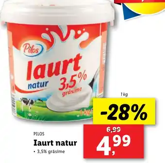 Lidl PILOS Iaurt natur Ofertă