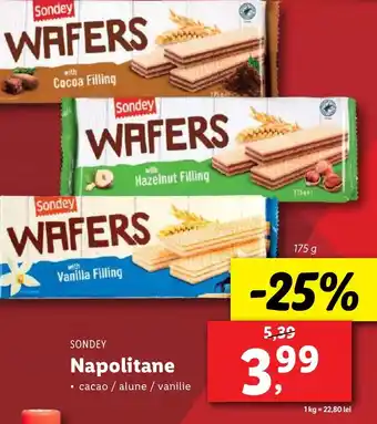 Lidl SONDEY Napolitane Ofertă