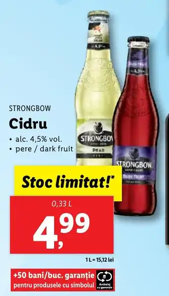 Lidl STRONGBOW Cidru 0.33L Ofertă