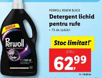 Lidl PERWOLL RENEW BLACK Detergent lichid pentru rufe Ofertă