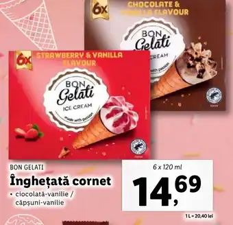 Lidl BON GELATI Îngheţată cornet Ofertă