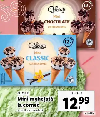 Lidl GELATELLI Mini îngheţată la cornet Ofertă