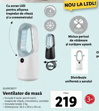Lidl SILVERCRESTⓇ Ventilator de masă Ofertă