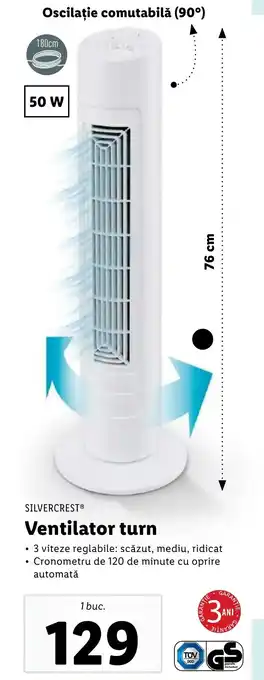 Lidl SILVERCREST® Ventilator turn Ofertă