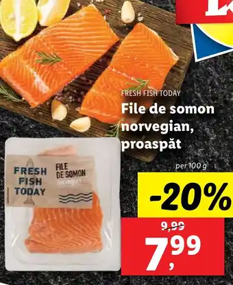 Lidl FRESH FISH TODAY File de somon norvegian, proaspăt Ofertă