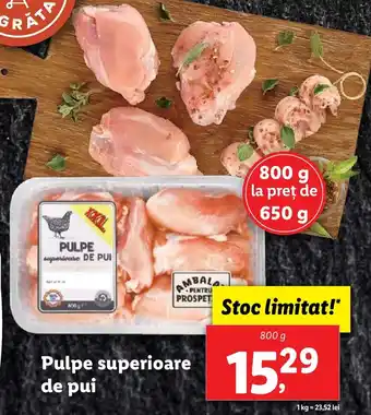 Lidl Pulpe superioare de pui Ofertă