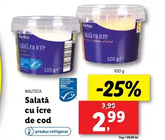 Lidl NAUTICA Salată cu icre de cod Ofertă