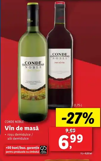 Lidl CONDE NOBLE Vin de masă Ofertă