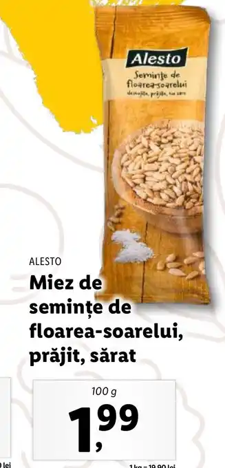 Lidl ALESTO Miez de semințe de floarea-soarelui, prăjit, sǎrat Ofertă