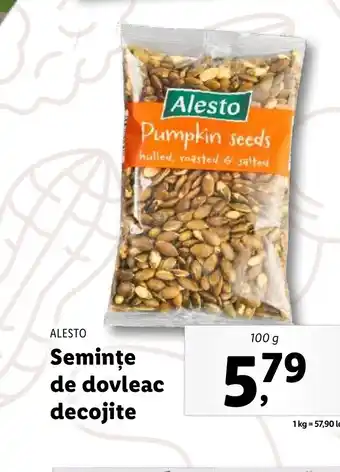 Lidl ALESTO Seminţe de dovleac decojite Ofertă
