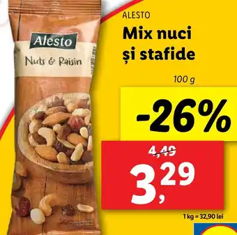 Lidl ALESTO Mix nuci şi stafide Ofertă