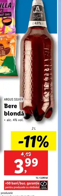 Lidl ARGUS SILVER Bere blondǎ Ofertă