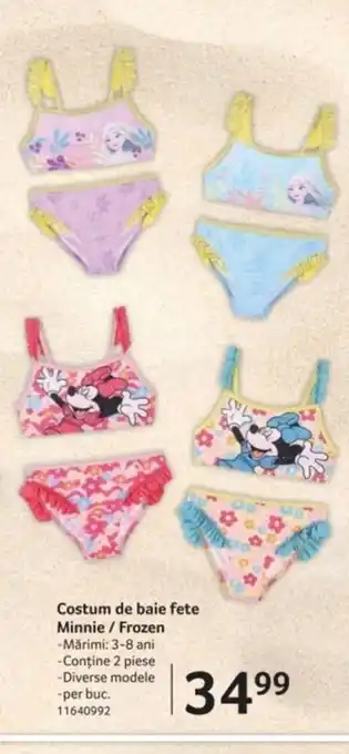 Selgros Costum de baie fete Minnie / Frozen Ofertă
