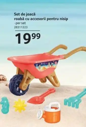 Selgros Set de joacă roabă cu accesorii pentru nisip Ofertă