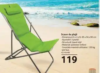 Selgros Scaun de plajă Ofertă