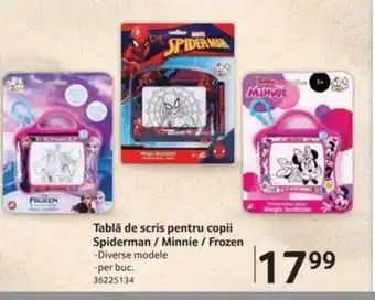 Selgros Tablă de scris pentru copii Spiderman / Minnie / Frozen Ofertă