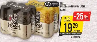 Mega Image KOZEL BERE DARK/PREMIUM LAGER Ofertă
