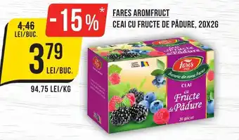 Mega Image FARES AROMFRUCT CEAI CU FRUCTE DE PĂDURE, 20X2G Ofertă