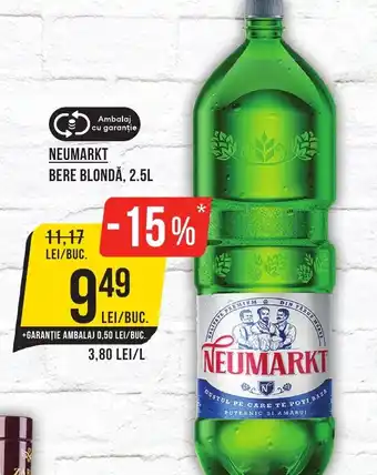 Mega Image NEUMARKT BERE BLONDĂ, 2.5L Ofertă