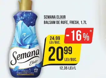 Mega Image SEMANA ELIXIR BALSAM DE RUFE, FRESH, 1.7L Ofertă