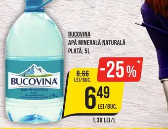 Mega Image BUCOVINA APĂ MINERALĂ NATURALĂ PLATĂ, 5L Ofertă