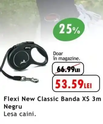 Animax Flexi New Classic Banda XS 3m Negru Ofertă