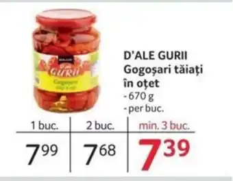 Selgros D'ALE GURII Gogosari tăiați în oțet Ofertă