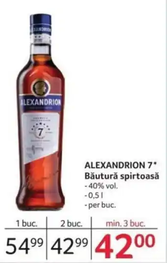 Selgros ALEXANDRION 7* Băutură spirtoasă 0.5L Ofertă