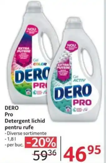 Selgros DERO Pro Detergent lichid pentru rufe Ofertă