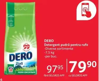 Selgros DERO Detergent pudră pentru rufe Ofertă