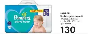 Selgros PAMPERS Scutece pentru copii Ofertă